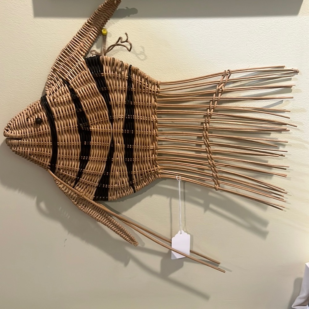 Vintage wicker fish